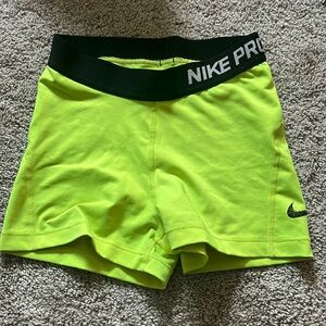 Neon nike pros size XS